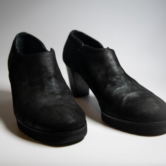 Amalfi metallic black suede US 11 heel - Picture 1 of 13